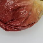 PRADA Hand Bag Enamel Yellow Silver 96373