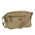 PRADA Shoulder Bag Nylon Beige Silver  96465