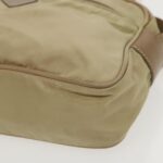 PRADA Shoulder Bag Nylon Beige Silver  96465