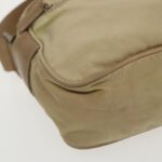 PRADA Shoulder Bag Nylon Beige Silver  96465