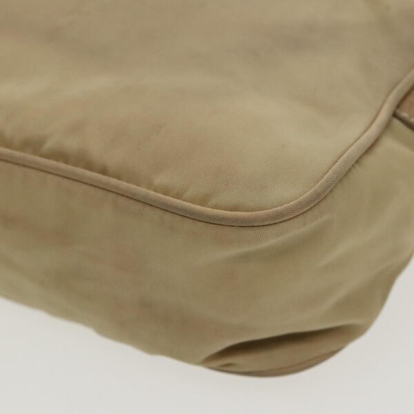 PRADA Shoulder Bag Nylon Beige Silver  96465