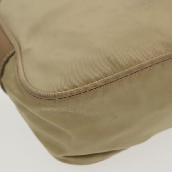 PRADA Shoulder Bag Nylon Beige Silver  96465