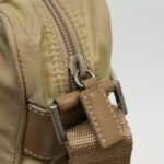 PRADA Shoulder Bag Nylon Beige Silver  96465
