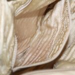 PRADA Shoulder Bag Nylon Beige Silver  96465