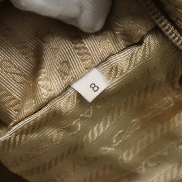 PRADA Shoulder Bag Nylon Beige Silver  96465