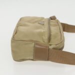 PRADA Shoulder Bag Nylon Beige Silver  96465
