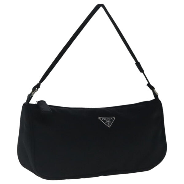 PRADA Accessory Pouch Nylon Black Silver  96593