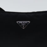 PRADA Accessory Pouch Nylon Black Silver  96593