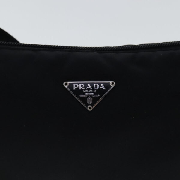 PRADA Accessory Pouch Nylon Black Silver  96593