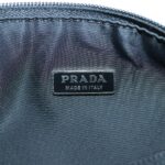 PRADA Accessory Pouch Nylon Black Silver  96593