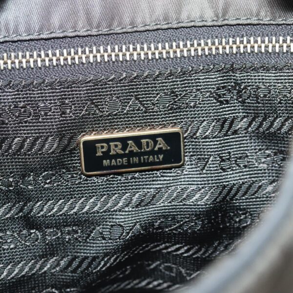 PRADA Shoulder Bag Nylon Gray Gold  96594