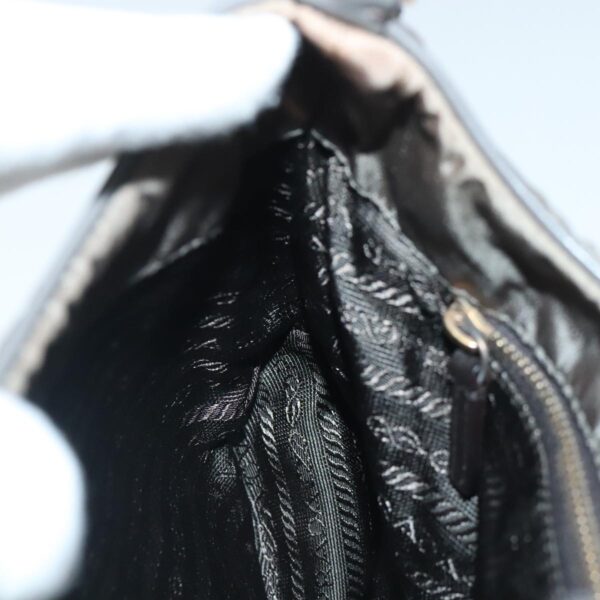 PRADA Shoulder Bag Nylon Gray Gold  96594