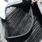 PRADA Shoulder Bag Nylon Gray Gold  96594