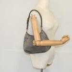 PRADA Shoulder Bag Nylon Gray Gold  96594