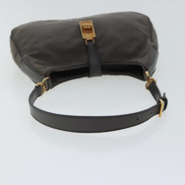 PRADA Shoulder Bag Nylon Gray Gold  96594