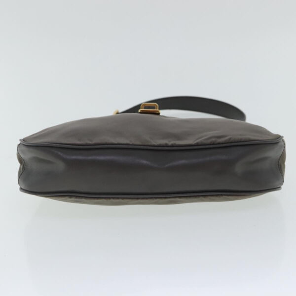 PRADA Shoulder Bag Nylon Gray Gold  96594