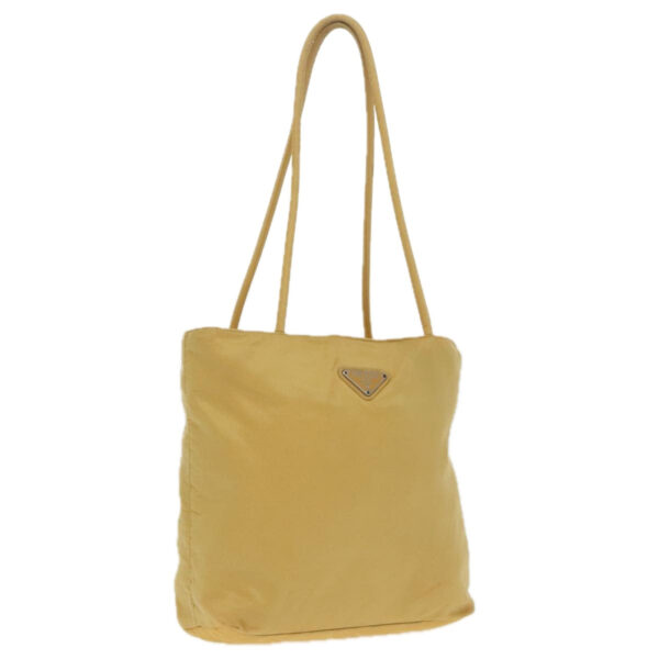 PRADA Tote Bag Nylon Yellow Silver  96620