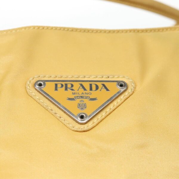 PRADA Tote Bag Nylon Yellow Silver  96620