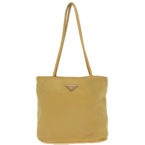 PRADA Tote Bag Nylon Yellow Silver  96620