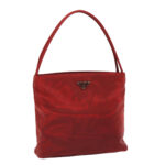 PRADA Tote Bag Nylon Red Silver  96649