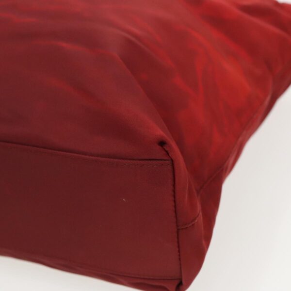 PRADA Tote Bag Nylon Red Silver  96649