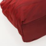 PRADA Tote Bag Nylon Red Silver  96649