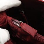 PRADA Tote Bag Nylon Red Silver  96649