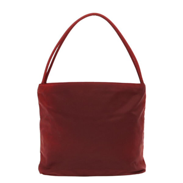 PRADA Tote Bag Nylon Red Silver  96649