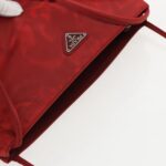 PRADA Tote Bag Nylon Red Silver  96649