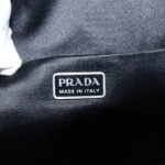 PRADA Hand Bag Nylon Brown Silver  96651