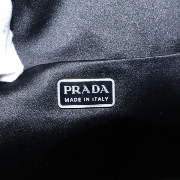 PRADA Hand Bag Nylon Brown Silver  96651