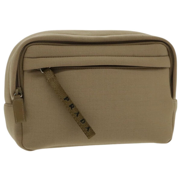 PRADA Pouch Nylon Beige  96665