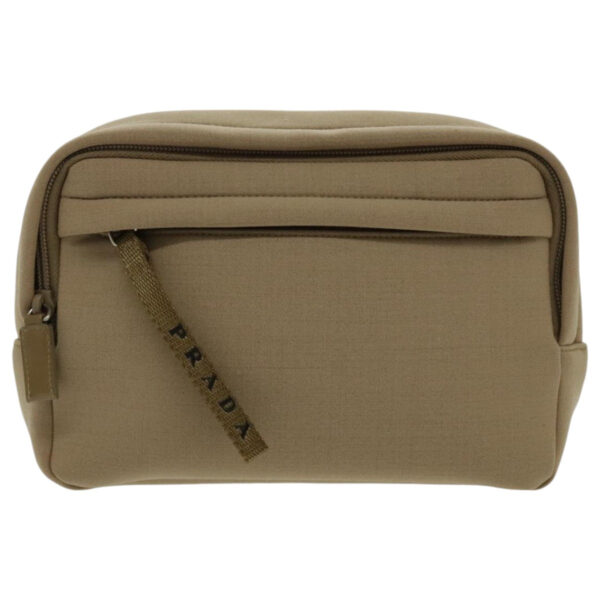 PRADA Pouch Nylon Beige  96665