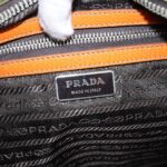 PRADA Shoulder Bag Nylon Khaki Silver  97094