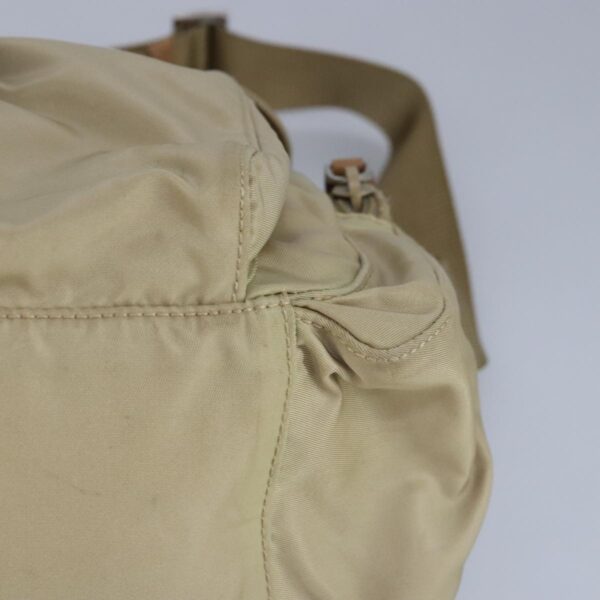 PRADA Shoulder Bag Nylon Beige Silver  97429