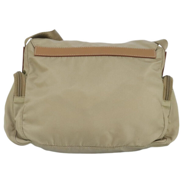 PRADA Shoulder Bag Nylon Beige Silver  97429