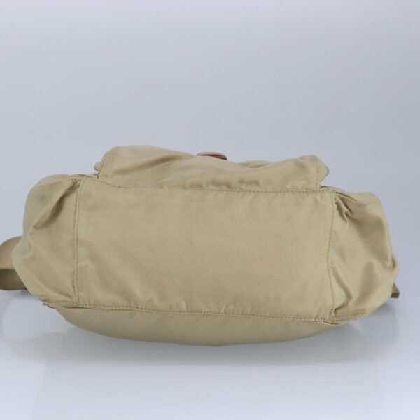 PRADA Shoulder Bag Nylon Beige Silver  97429