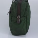 PRADA Hand Bag Nylon Khaki Silver  97435