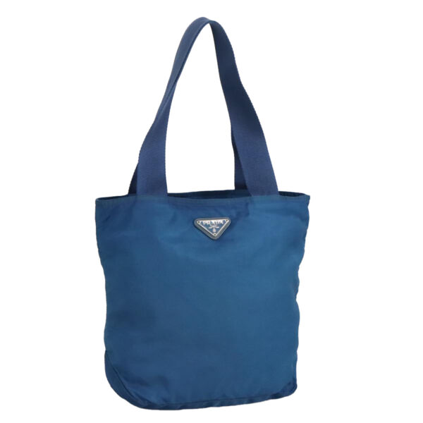 PRADA Tote Bag Nylon Blue Silver  97436