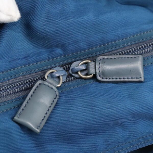 PRADA Tote Bag Nylon Blue Silver  97436