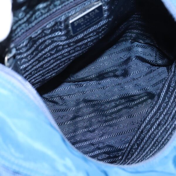 PRADA Tote Bag Nylon Blue Silver  97436
