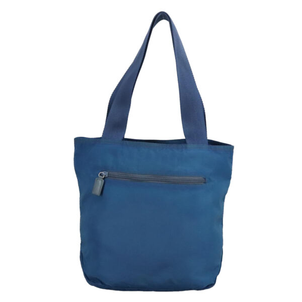 PRADA Tote Bag Nylon Blue Silver  97436