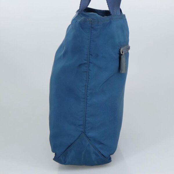 PRADA Tote Bag Nylon Blue Silver  97436