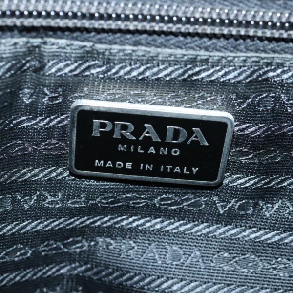 PRADA Hand Bag Nylon Black Silver  97538