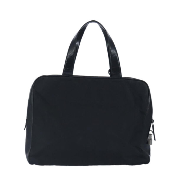 PRADA Hand Bag Nylon Black Silver  97538