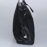 PRADA Hand Bag Nylon Black Silver  97538