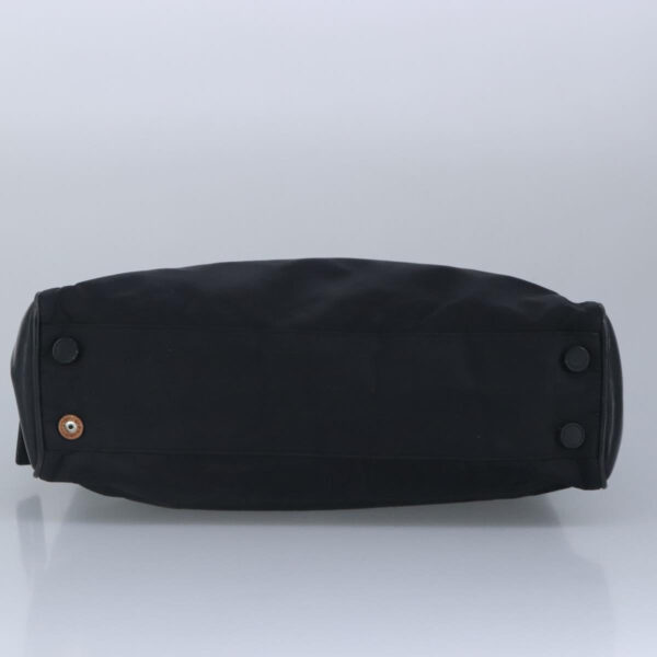 PRADA Hand Bag Nylon Black Silver  97538