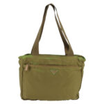 PRADA Tote Bag Nylon Silver Brown  97604