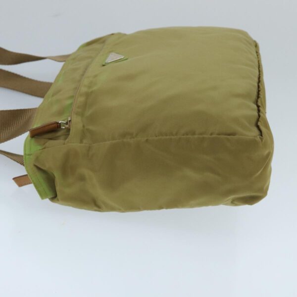 PRADA Tote Bag Nylon Silver Brown  97604