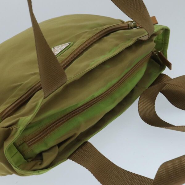 PRADA Tote Bag Nylon Silver Brown  97604